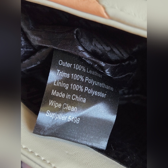 Kurt Geiger Cream and Peach Striped Two- Way Shoulder/Crossbody Bag - Picture 12 of 14